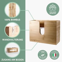 Nature Supplies Fa Kéztörlő Adagoló - Falra Szerelhető vagy Asztali Kivitel, C, Z és Interfold Hajtogatású Papírtörlőkhöz 2