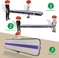 Weland 3-6m Felfújható Tornaszőnyeg Szénszálas, 10-20cm Vastag, Pumpával 6