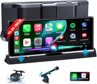 Stable Holder 10,26 hüvelykes vezeték nélküli CarPlay kijelző tolatókamerával - Android autós monitor, valós idejű navigáció, hangvezérlés,  1