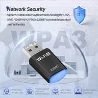 XIEANDKONG USB WiFi Adapter 900Mbps - Dual Band 2.4G/5.8G WiFi6 Vezeték Nélküli Hálózati Stick Win11/10/7 Rendszerekhez, USB 3.0 3