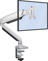 ErGear Monitortartó Kar 13-32" Képernyőkhöz - Gázrugós, 8kg Teherbírású, Dönthető, Forgatható, Ergonomikus VESA 75/100 Állvány, Ezüst 1