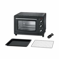 Mini cuptor cu convecție și toaster SEVERIN TO 2068, 20 L, 1500 W, negru, cu grătar — fără rotisor și piatră pentru pizza (stare: vezi a 2-a imagine) 1