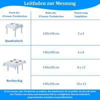 ATsense Vízlepergető Asztalterítő Len Hatású - Természetes Bézs, Téglalap Alakú 140x240 cm, Foltálló, Vasalásmentes Poliészter Terítő Kültér 8