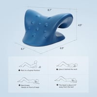 Cozyhealth Nyak és Váll Relaxáló Párna - Nyaki Fájdalomcsillapító Nyújtó Eszköz, Gerincmasszírozó Támasz Felnőtteknek, Sötétkék 7