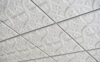 Art3d 3D Mennyezeti Panel Csomag - 12 db Klasszikus Fehér Fali Burkolat, 24" x 24", 4.5m² Öntapadós PVC Dekoráció 3