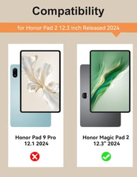 FOGARI Bluetooth Billentyűzet Honor MagicPad 2 WiFi Tablethez - Mágneses Vezeték Nélküli Védőtok 12,3 Hüvelykes Készülékhez, Fekete, AZERTY  2