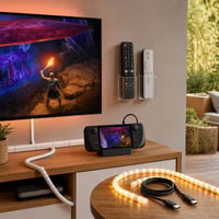 Káoszmentes TV-zóna: 10 db kábelcsatorna + 2 m spirálrendező + HDMI + USB-C kábel + 2 db tartó + 6 m LED 1