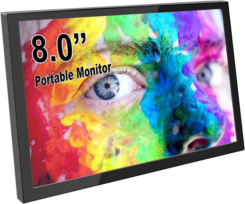 Elecrow 8" IPS Hordozható Monitor Raspberry Pi-hez, HD 1280x800 Felbontással