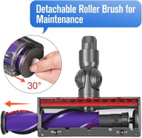 DrRobor Elektromos Kefefej Dyson V7 V8 V10 V11 V15 Porszívókhoz - Turbinás Padlófej Kemény Padlóra és Szőnyegre - Soft Roller Floor Nozzle 6