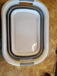 Coș de rufe pliabil Edihome 26 L, gri, plastic și silicon — suprafață pătată, uzată și zgâriată (stare: vezi imaginea a 2-a) 6