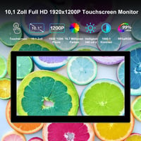 Pisichen Hordozható Monitor 10.1 Hüvelyk Érintőképernyő Full HD 1920x1200 IPS HDMI USB-C PC Laptop PS4 PS5 Xbox 2