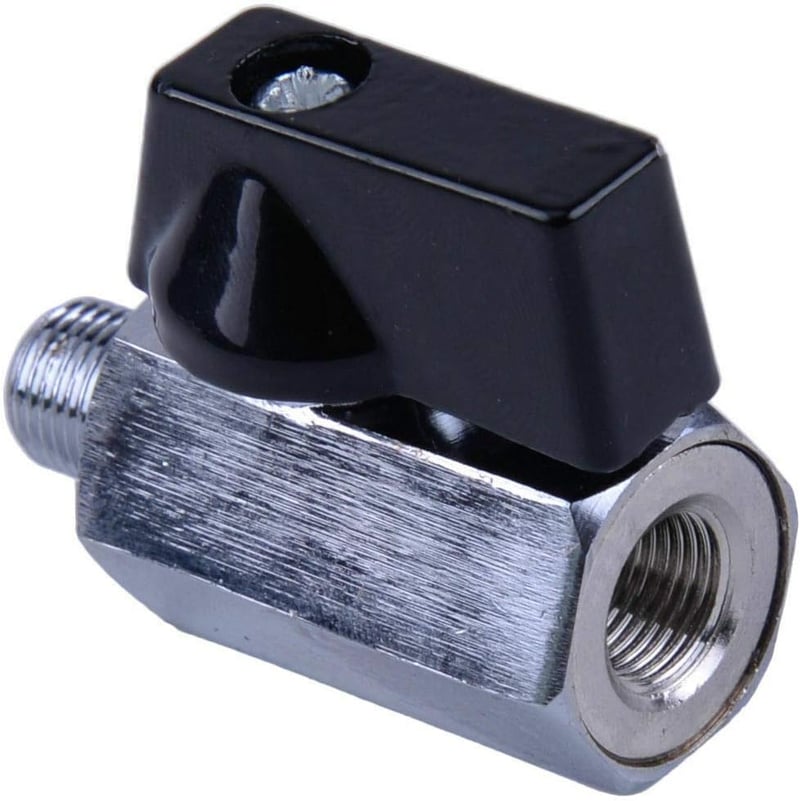winwill 2db 1/8" NPT Sárgaréz Golyóscsap - Nikkelezett, Dupla Tömítésű Mini Elzáró Szelep Vízhez, Olajhoz - Kétirányú Áramlás