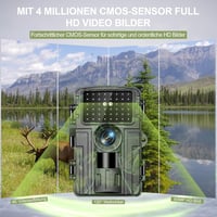 Lutranstra 4K Vadkamera 60MP WiFi Applikációval, Éjjellátó, 0.1mp Indítási Idő, Mozgásérzékelő, Vízálló IP66, 32GB Memóriakártyával, Bluetoo 3