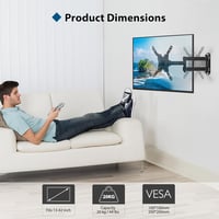 BONTEC TV Fali Tartó 13-42" LED LCD OLED TV-hez, Dönthető, Forgatható, 360° Elforgatható, 20 kg Teherbírású, Biztonsági Csavarokkal, VESA 20 2