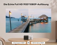 AKIYO O7 Full HD 1080P WiFi Bluetooth Projektor 200 ANSI - Hordozható Házimozi Vetítő 240" Képernyővel, 5G Támogatással, Kompatibilis Fire S 2