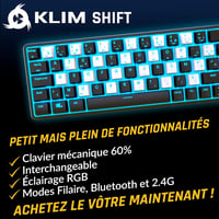 KLIM Shift Francia Kiosztású Bluetooth Billentyűzet - Vezeték Nélküli Gamer Keyboard PC, Mac, PS4, PS5, Xbox, Smart TV Eszközökhöz - Fekete- 2