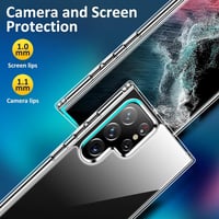 Samsung Galaxy S22 Ultra 5G átlátszó védőtok, sárgulásálló, vékony PC hátlappal 5