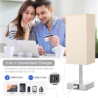 Sárga LED Állólámpa Érintőkapcsolóval és USB Töltővel 3
