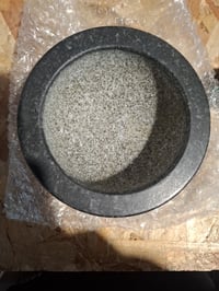 JADE TEMPLE Granitni mužar s tučkom – Promjer 15,5 cm, visina 8 cm, set sivog kamenog mužara — Bez tučka (stanje: vidi 2. sliku) 3