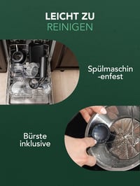 Twinzee 850W Gyümölcs- és Zöldségprés - Elektromos Gyümölcsfacsaró 2 Sebességfokozattal és Nagy Adagolónyílással (75mm) - Gyümölcslé Készítő 6
