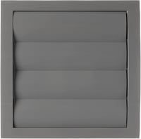 LIRAST Szürke Szellőzőrács 190x190mm / Ø125mm - Műanyag Zsalus Végrács Peremmel és Rovarháló Védelemmel - Szellőztető Fedél Fürdőszobába, Ko 3