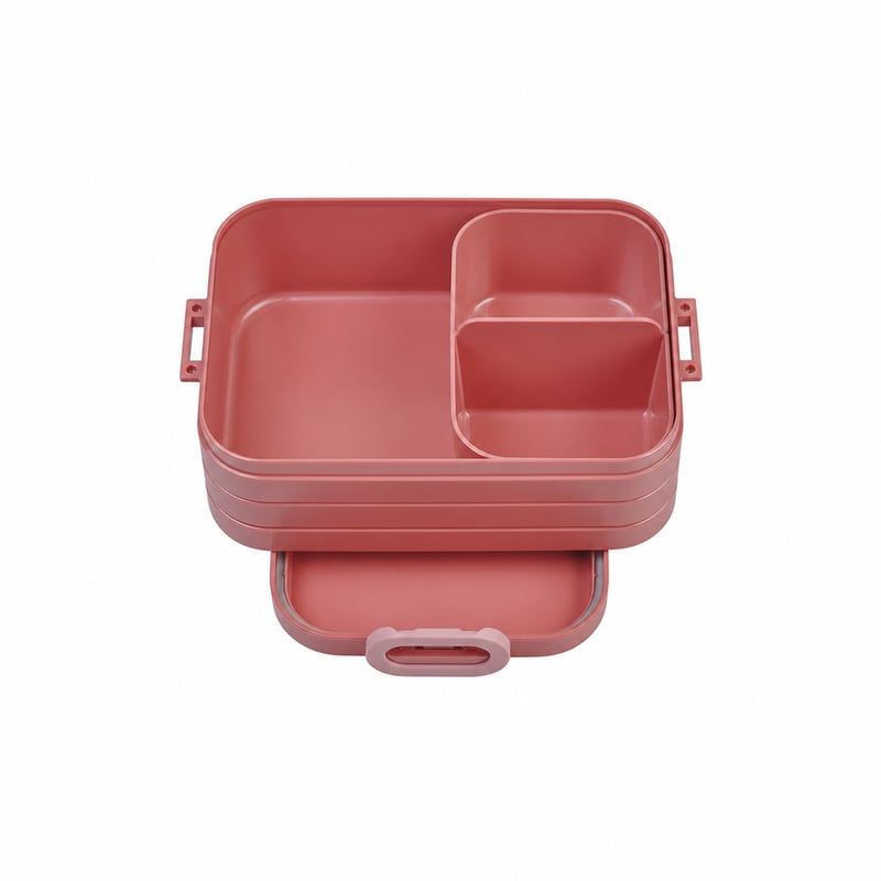 Cutie pentru prânz Mepal Take A Break Midi Bento 900 ml — cutie compartimentată cu capac, fără furculiță pentru gustări (stare: vezi a 2-a imagine)