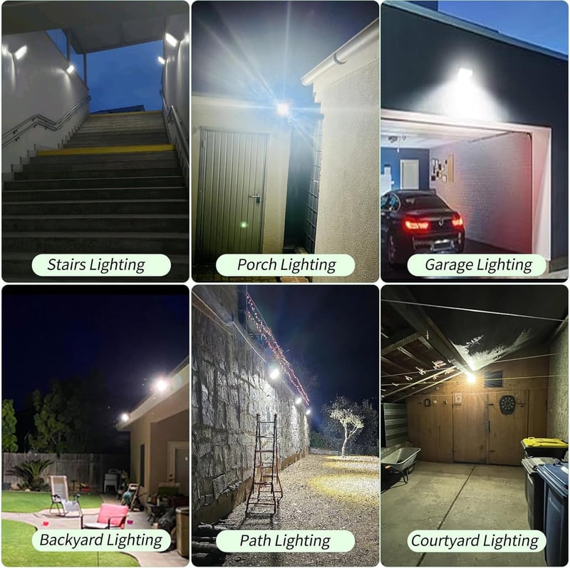 Fosingut 100W LED Reflektor Mozgásérzékelővel - 10000 Lumen Kültéri Lámpa, 6500K, IP66 Vízálló Falvilágítás Garázshoz, Pincéhez, Kerthez