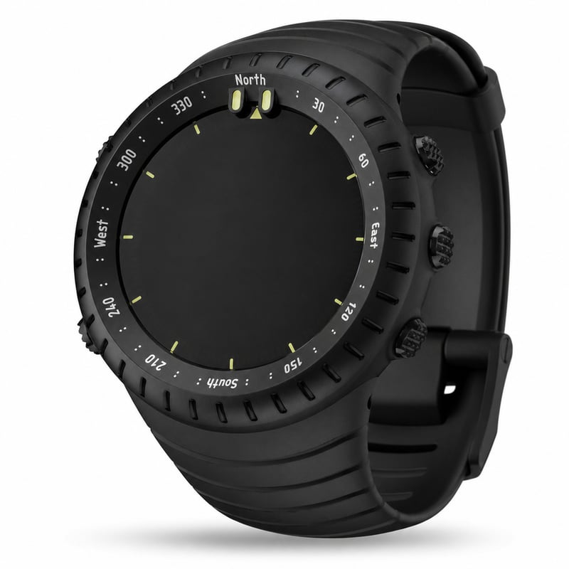 Outdoorové hodinky Suunto Core v čiernej farbe, s výškomerom, barometrom a kompasom — netestované (bez batérie) (stav: pozri 2. obrázok)