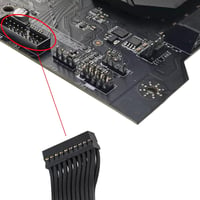 GINTOOYUN USB 3.0 Belső Hosszabbító Kábel 19/20 Pin Apa-Anya Csatlakozóval, 15cm, Fekete, Alaplapi USB Bővítéshez 5