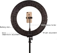 GSKAIWEN 18" LED Körfény Szett 60W - Állítható Fényerő, Sminkes Portré Fotózáshoz, YouTube Videókhoz, Tetováláshoz, Puha Csővel 7