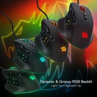 Redragon M811 Aatrox MMO gamer egér, 15 programozható gombbal, RGB háttérvilágítással 7