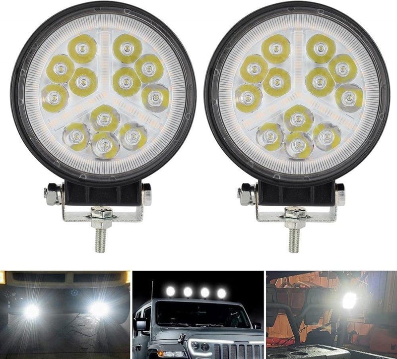 Kerek LED Offroad Munkalámpa 36W - 2db Vízálló Spotlámpa