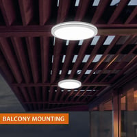 Liper 30W LED mennyezeti lámpa, hidegfehér, vízálló, IP65, kerek, 25,5cm 5