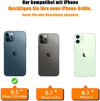 iPhone 12 Pro Max sötétzöld ütésálló tok nyakpánttal, víztiszta hátlap 3