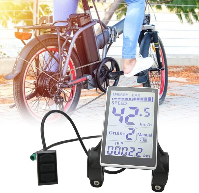 Yosoo univerzális vízálló e-bike LCD kijelző, 24-60V, 5 pólusú