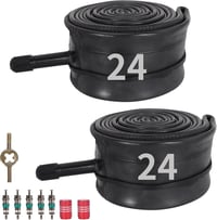 MTATCN Kerékpár Belső Gumi 24x1.75/2.125 Schrader Szelepes (32mm) - Strapabíró Butil Gumibelső MTB, BMX, Gyerekbicikli Kerékhez - 2db Szett  1