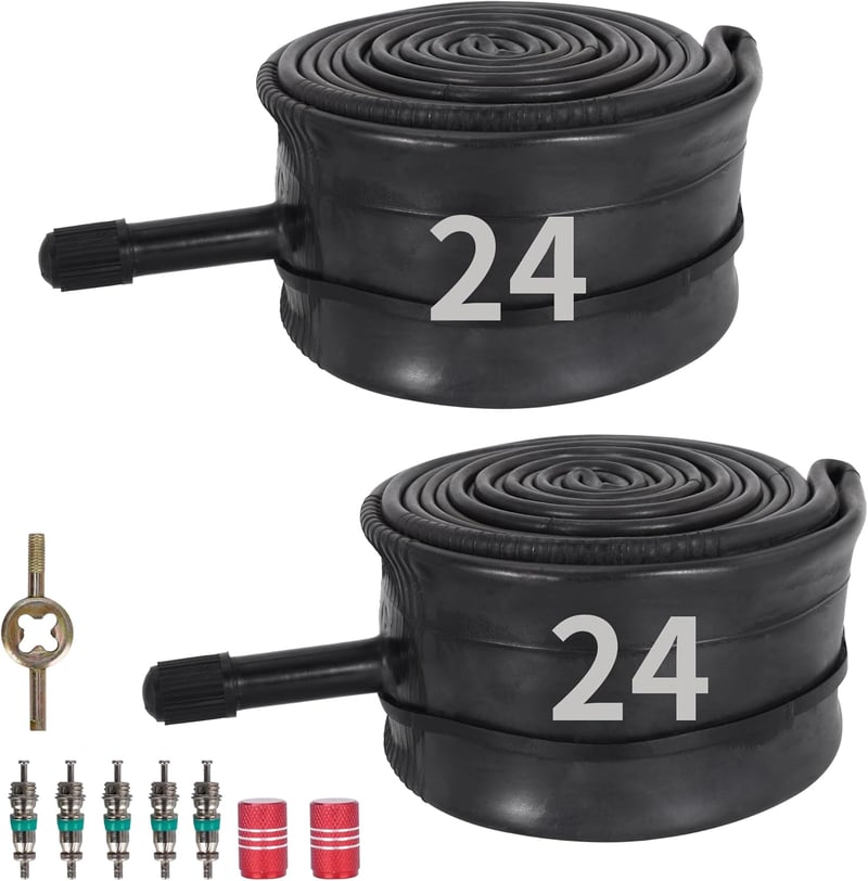 MTATCN Kerékpár Belső Gumi 24x1.75/2.125 Schrader Szelepes (32mm) - Strapabíró Butil Gumibelső MTB, BMX, Gyerekbicikli Kerékhez - 2db Szett 