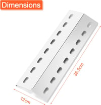 Denmay Univerzális Égőfedél 36,5x12 cm - Rozsdamentes Acél Lángterelő Enders Boston, Chicago, Tepro, Barbecook Brahma Grillekhez - 3 db-os S 2
