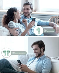 ACEFAST T8 Zöld Bluetooth Fülhallgató 4 Mikrofonnal, 30 Órás Akkuval és Zajszűréssel 9