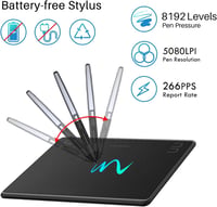 HUION HS64 rajztábla kezdőknek, 6,3x4 hüvelykes, akkumélkülös tollal 6