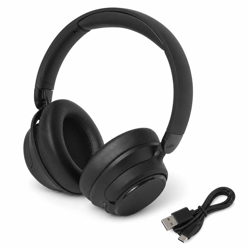 Căști Bluetooth 5.3 Amazon Basics — defecte, funcționează parțial: sistemul de prindere al perniței stângi este slăbit (stare: vezi imaginea nr. 2)