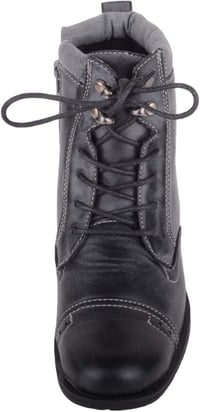 Absolute Footwear Lány Katonai Csizma Cipzárral, Fekete, 39 1/3-as Méret 2