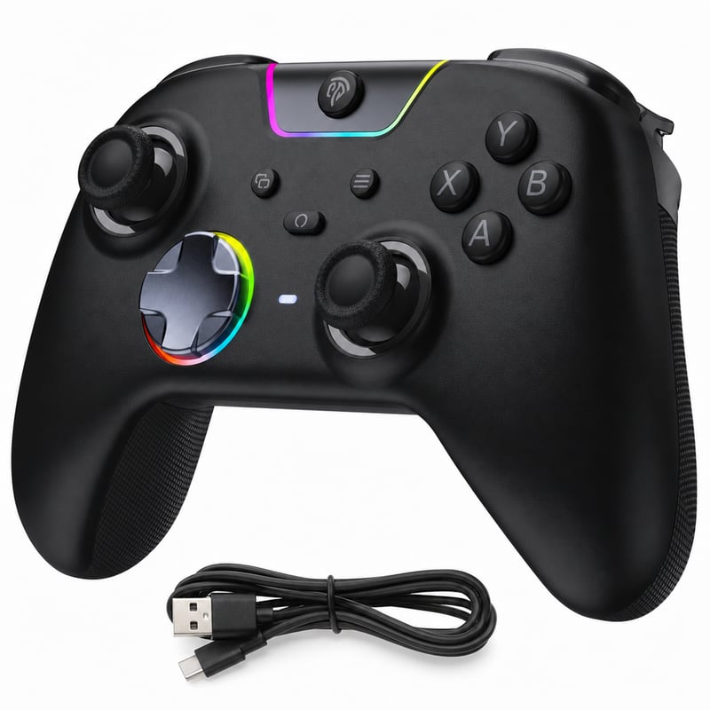 EasySMX X05 Pro Vezeték nélküli kontroller – Hall joystick — hibás, részben működik: RB és M2 gomb nem működik (állapot: lásd a 2. képet)