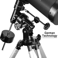 SOLOMARK 130mm Newtonian Teleszkóp Német Ekvatoriális Állvánnyal - 650mm Fókusztávolság, Mobiladapterrel, Barlow Lencsével, Csillagászati Me 3