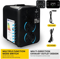 Enventor 10L hordozható mini hűtőszekrény 12V/220V fűtéssel és LCD kijelzővel 5