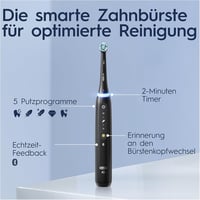 Oral-B iO 5 Plus elektromos fogkefe szett, 2 db fekete-fehér + 4 pótfej, 5 üzemmód 6