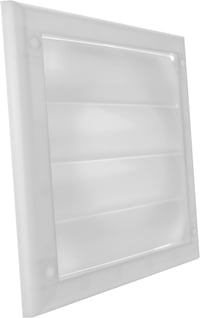 Vent Systems 125mm Fehér Szellőző Fedél - Szárítógép Kivezető Fedél Szellőzőnyílásokkal - Elszívó Sapka - Egyoldalas Műanyag Légbevezető Rác 9