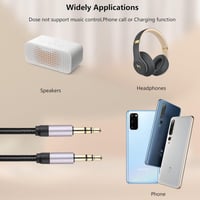 Nylon fonott AUX kábel 1m - Hi-Fi minőségű 3,5mm-es sztereó audio adapter 4
