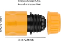 YUNLEX Műanyag Kerti Locsolótömlő Csatlakozó 1/2" - 10 db-os Készlet Gyorscsatlakozóval, Vízálló, Rozsdamentes Tömlőadapter Öntözőrendszerek 2