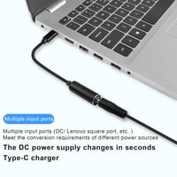 GINTOOYUN PD65W DC 3.5x1.35mm - USB-C Töltőkábel Laptopokhoz, Telefonokhoz és Tabletekhez, 18cm, 65W Teljesítménnyel 6
